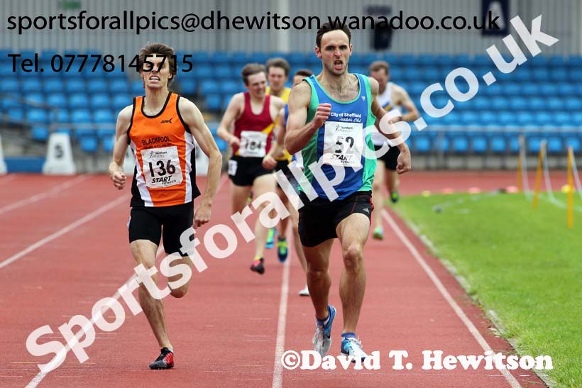 Mens  senior 800 metres, Northern Senior and Under-20s Track and Field Champs., Manchester. Photo: David T. Hewitson/Sports for All Pics